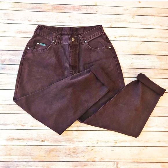 Lee Denim - Vintage 90’s Lee Maroon High Waisted Mom Jeans